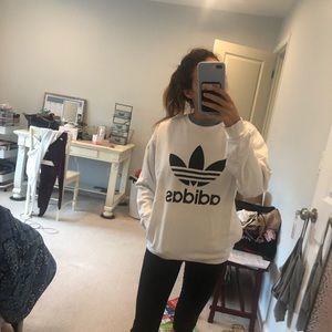 Adidas white sweatshirt